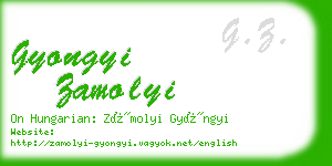 gyongyi zamolyi business card